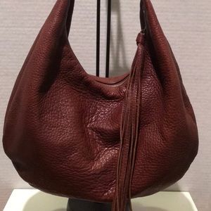 Banana Republic Brown Pebbled Leather Hobo Bag